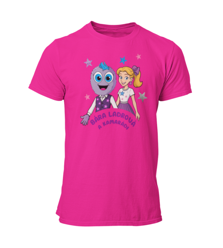 Dětské tričko Bára Ladrová a kamarádi - růžové - Velikost: 134/146
