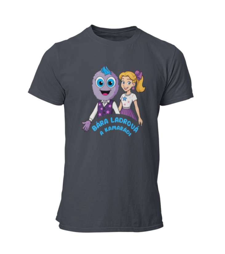 Dětské tričko Bára Ladrová a kamarádi - šedé - Velikost: 134/146